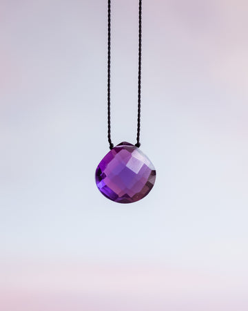 Amethyst Vegan Silk Necklace