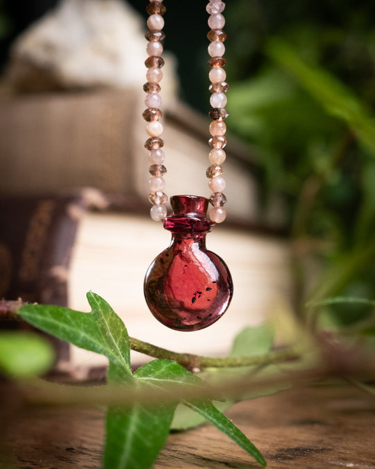 Potion for Self Realisation: Garnet, Andalusite & Sunstone Beaded Necklace