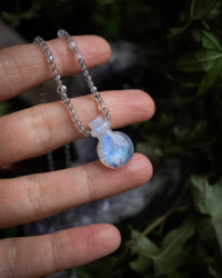 Potion for Lunar Guidance: Rainbow Moonstone & Labradorite Beaded Necklace