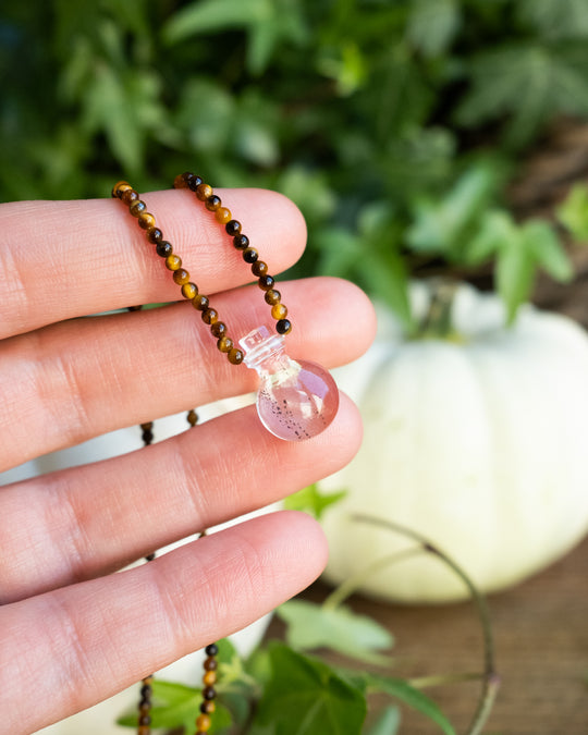 Potion for Grounded Cleansing: Scapolite & Tiger's Eye Beaded Necklace