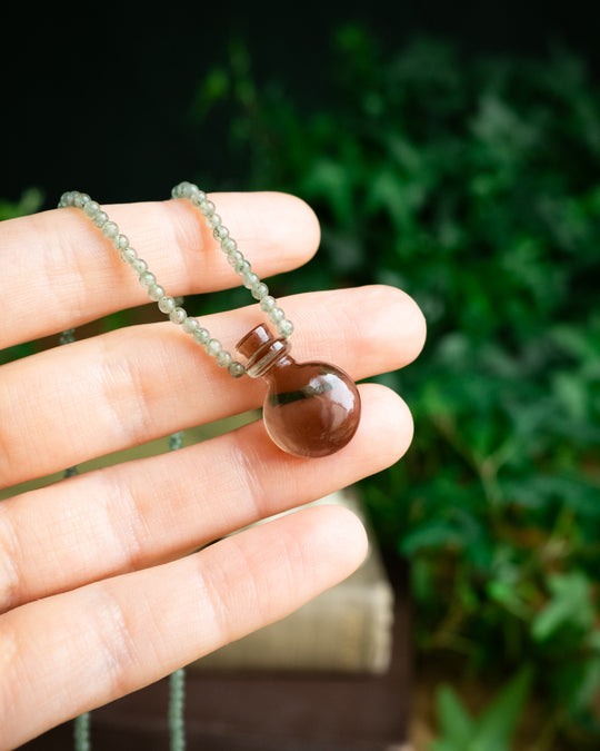 Potion for Prosperity: Smoky Quartz & Aventurine Beaded Necklace