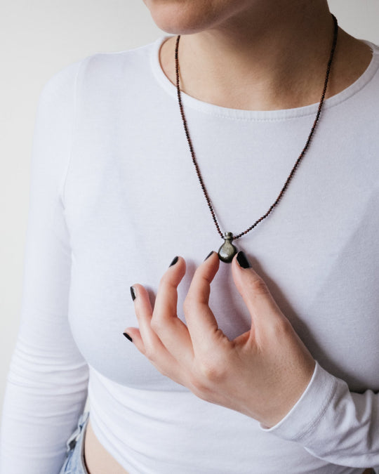 Potion for Intuitive Wisdom: Blue Labradorite & Lapis Lazuli Beaded Necklace - The Healing Pear