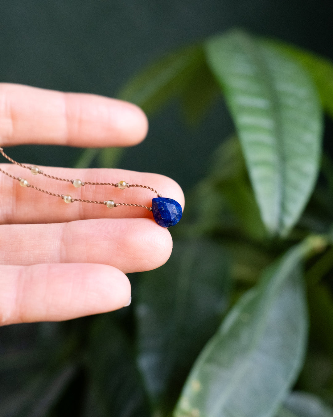 Smoky Quartz / Amethyst / Lapis Lazuli Gemstone Beaded Necklace