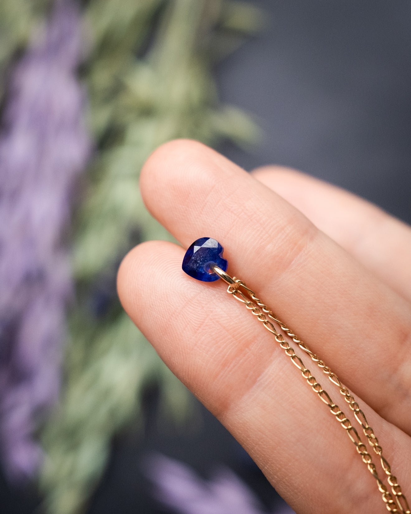 Sapphire deals heart pendant