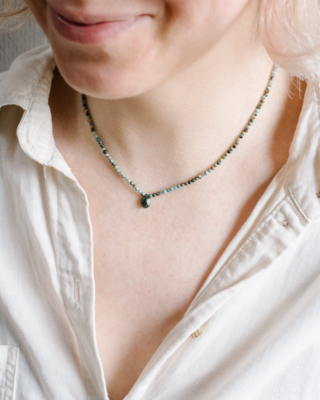 Labradorite Beaded Necklace - The Healing Pear