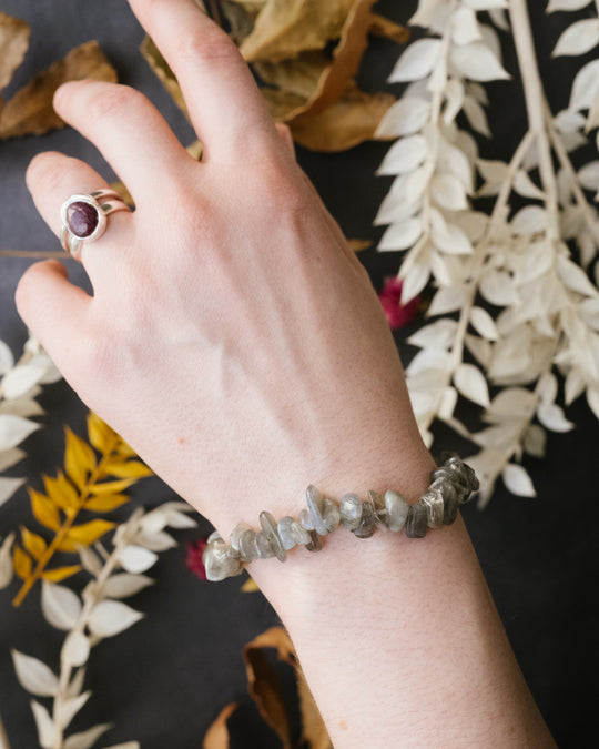 Labradorite Chip Bracelet