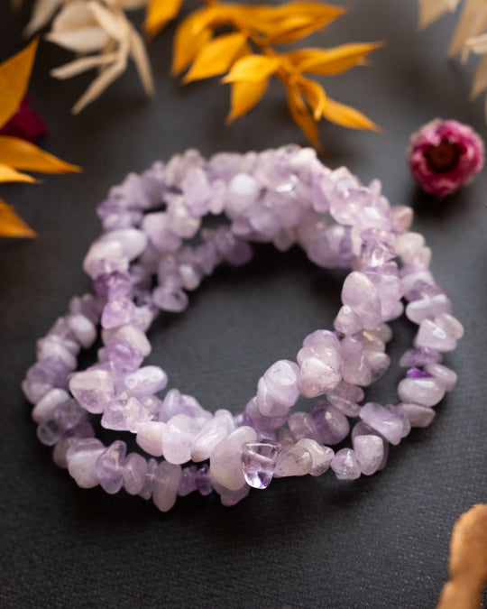 Lavender Amethyst Chip Bracelet