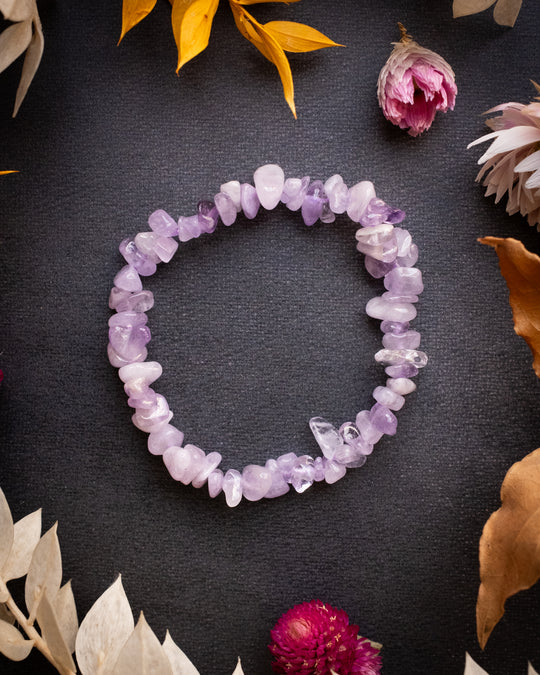 Lavender Amethyst Chip Bracelet