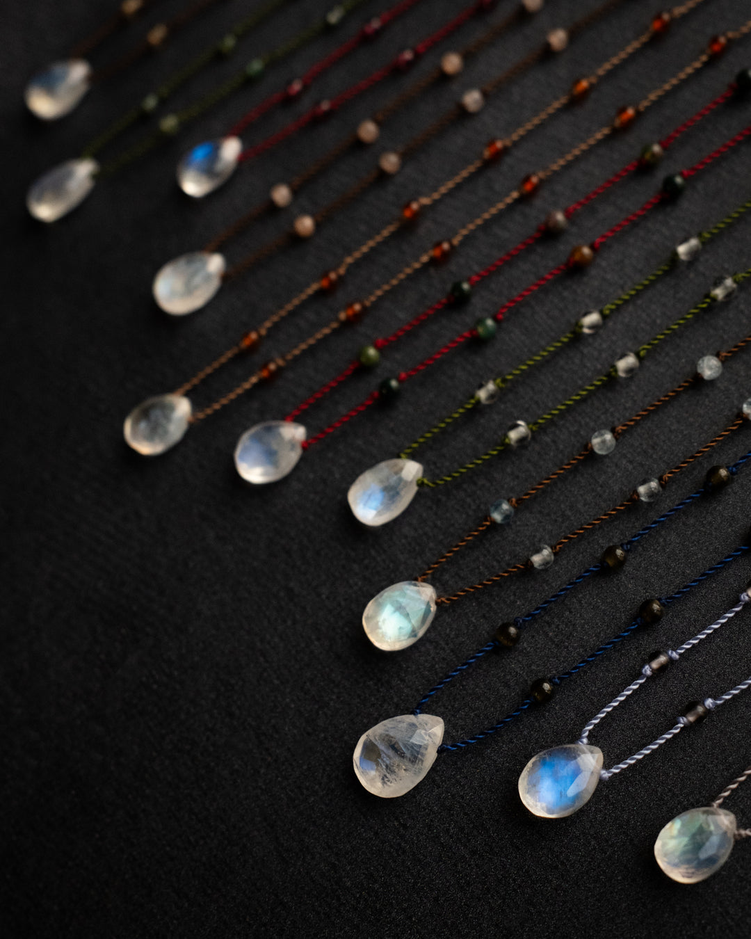 Rainbow Moonstone Beaded Necklace