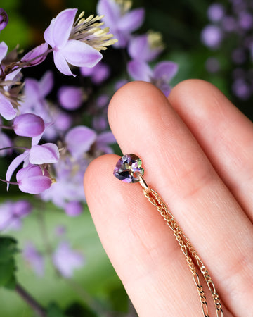 Mini Mystic Topaz Heart Necklace