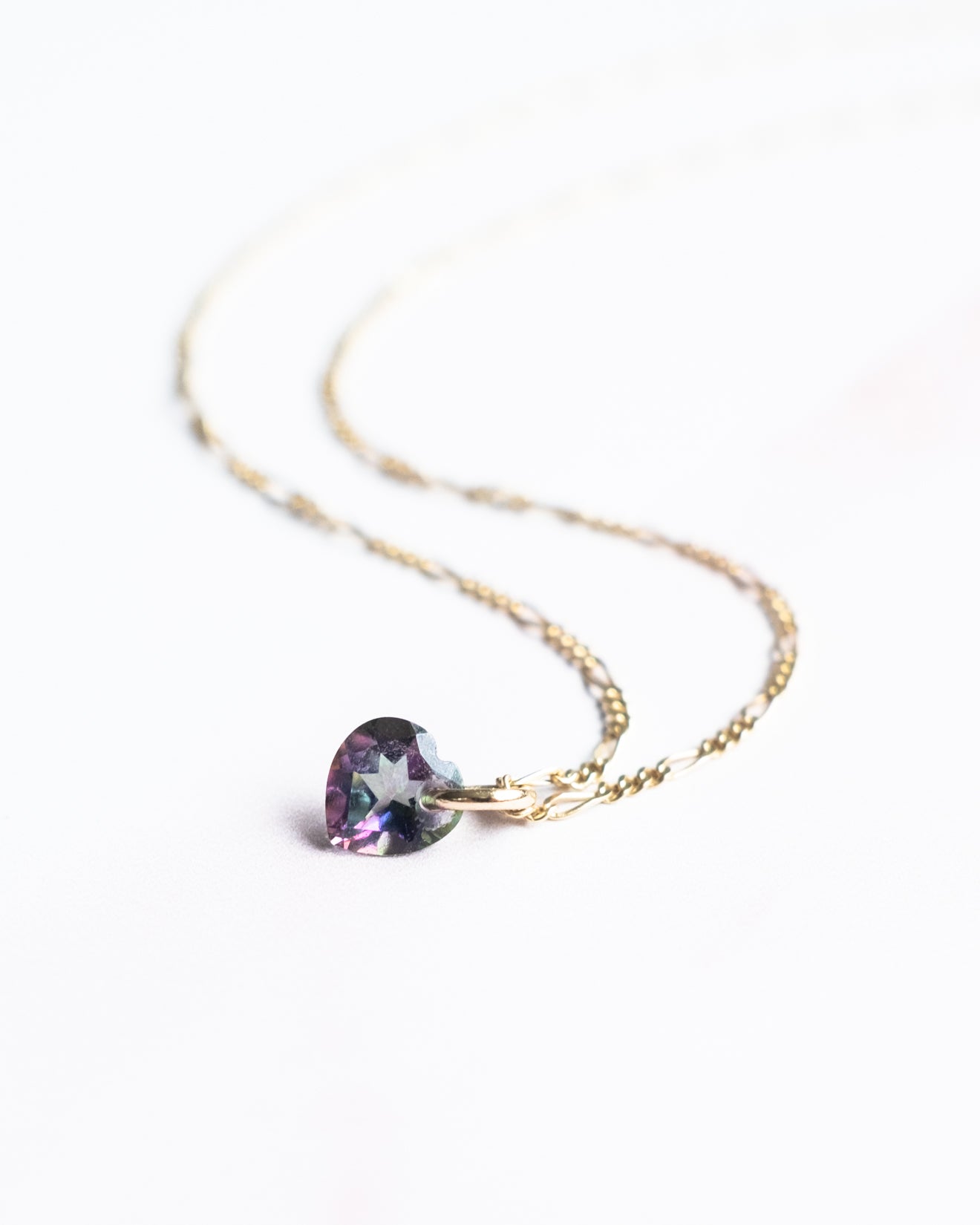 Mini Mystic Topaz Heart Necklace – The Healing Pear