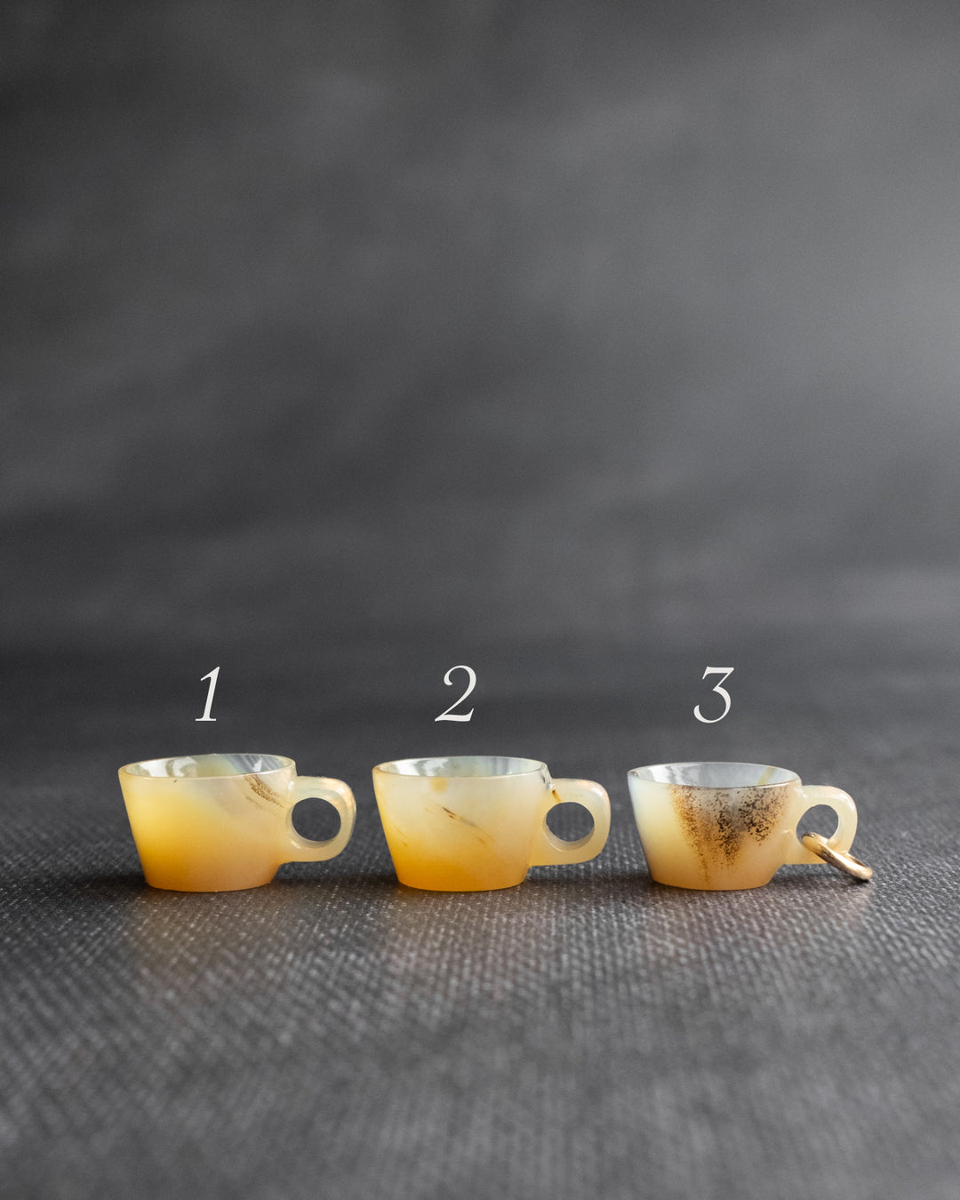 Natural Onyx Hand Carved Mug Necklace