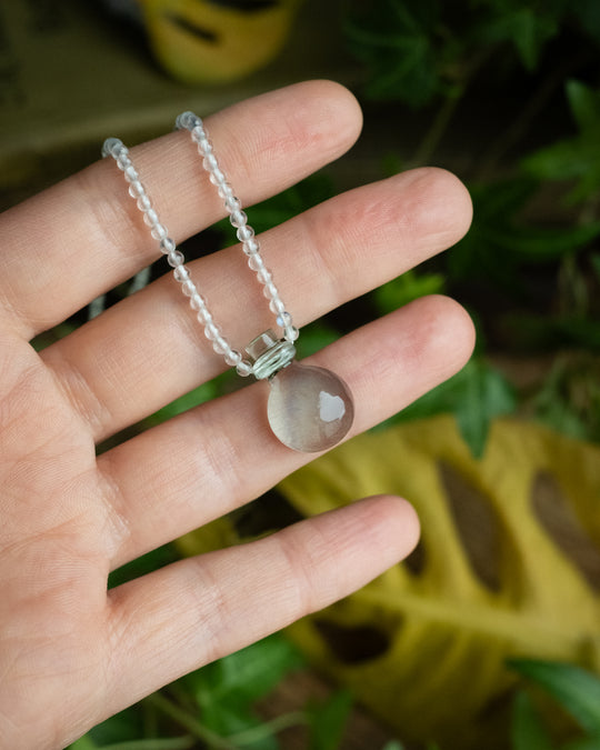 Potion for Mental Clarity: Fluorite, Clear Quartz & Labradorite Beaded Necklace