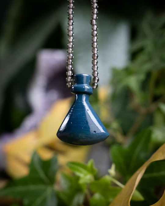 Potion for Divination: Blue Obsidian & Smoky Quartz Beaded Necklace