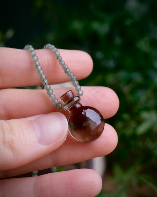 Potion for Prosperity: Smoky Quartz & Aventurine Beaded Necklace