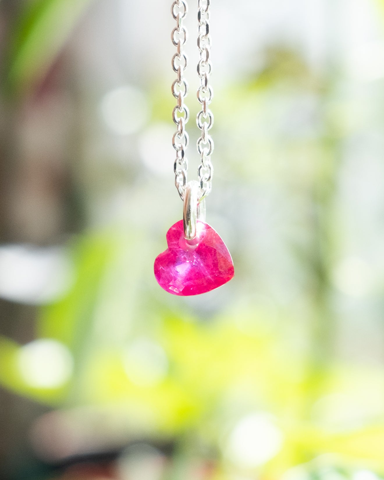 Ruby Heart Pendant offers // Healing Crystals