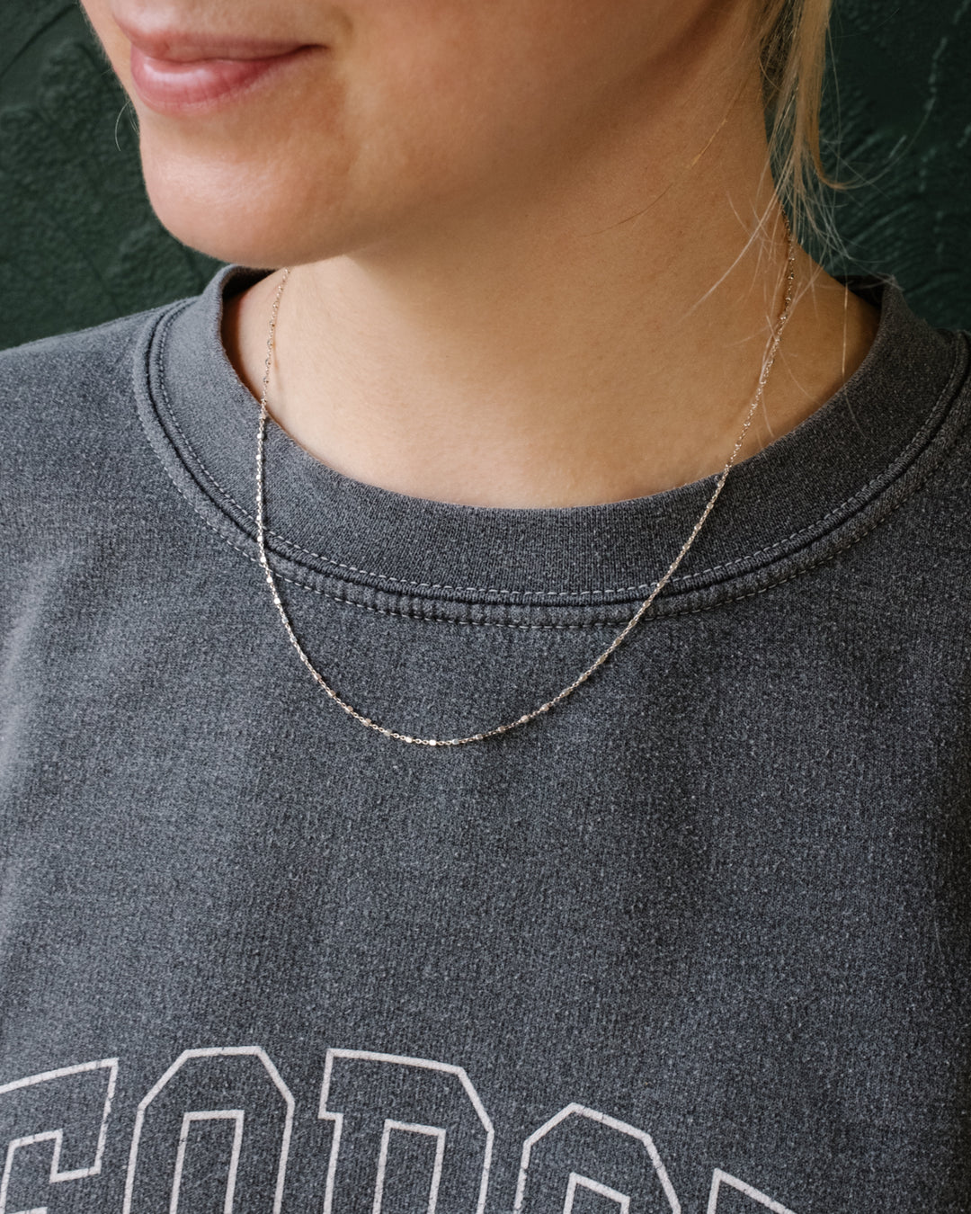 Recycled Sterling Silver Satellite Cube Chain - The Healing Pear