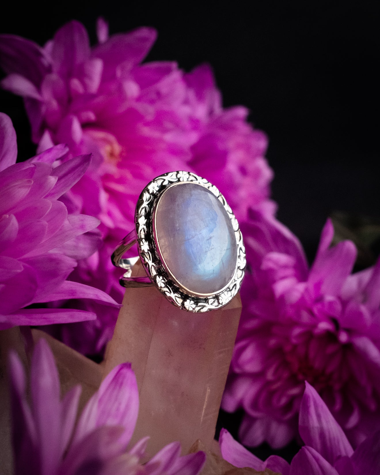 Purple deals moonstone ring