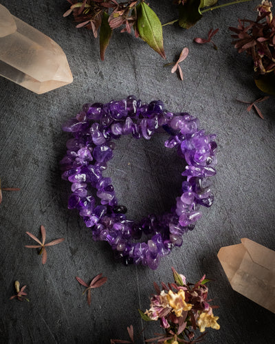 Amethyst Chip Bracelet