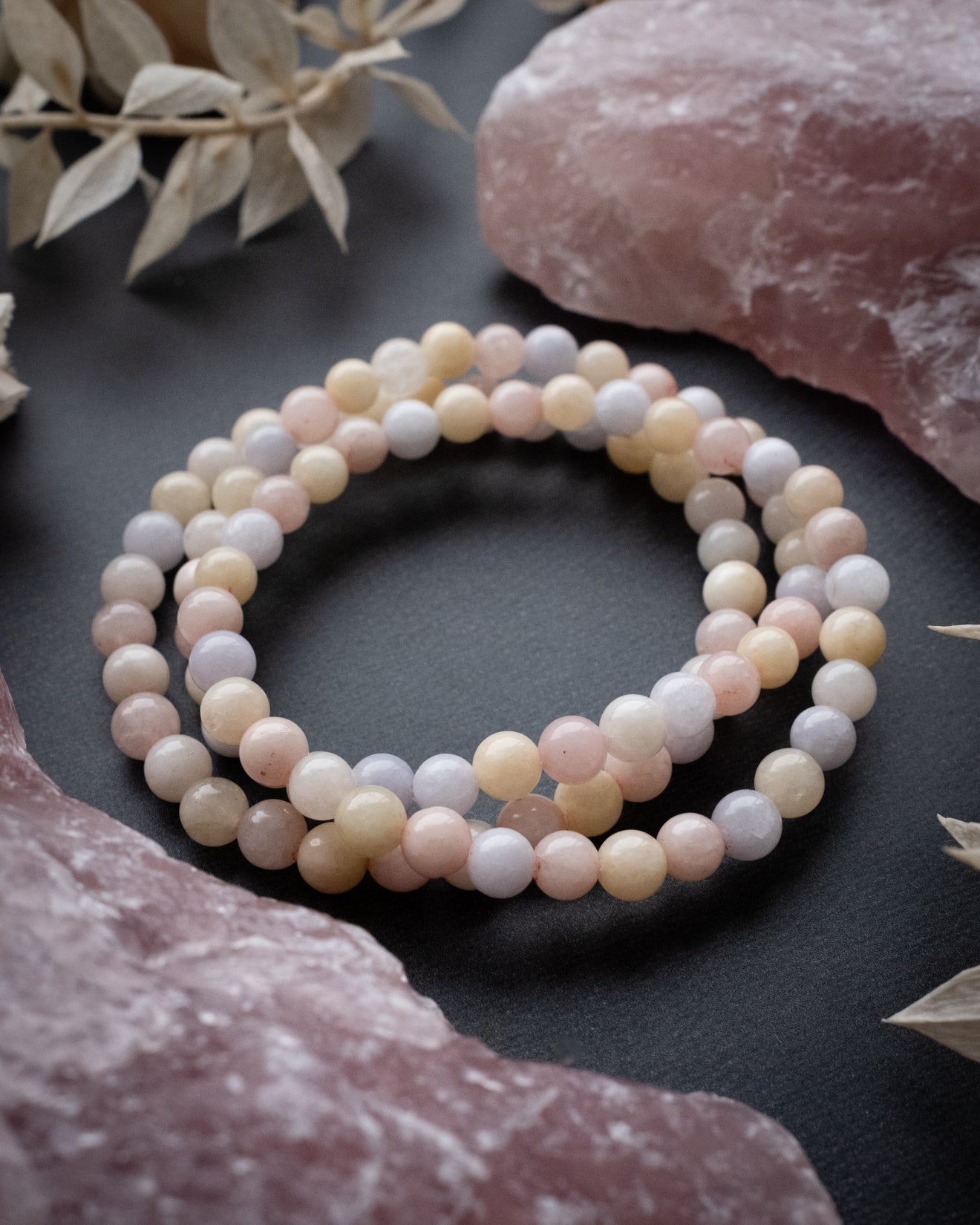 Morganite bead deals bracelet