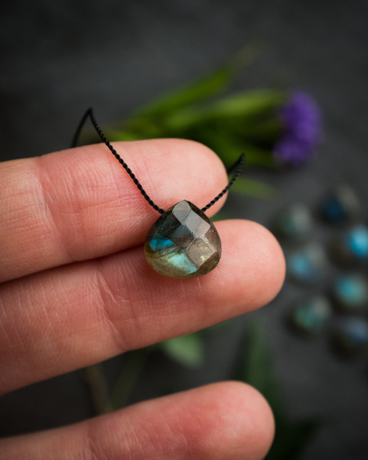 Labradorite and newest silk